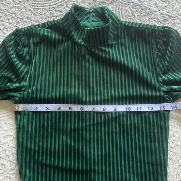 Green velvet mock neck XXS by Privacy Please - Picture 6 of 9